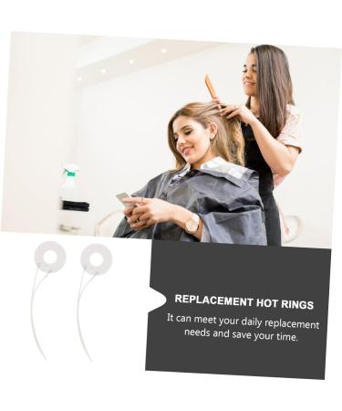 Mikinona 2pcs Ceramic Heating Plates Hot Ring for Hair Dressing Hair Curling Wand Hairdressing Appliance Ceramic Coil Coils Appliance Repair Ceramic Coil Tool Plastic Electro-Thermal White - Buy Online on GoSupps.com