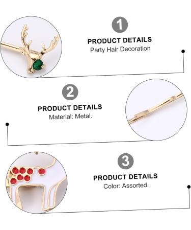 minkissy 3 Christmas Hair Clips Girls Bobby Barrettes Holiday Barrettes Hair Barrettes for Christmas Holiday Headwear Hair Clips for Kids Party Hair Decoration Cute Child Metal Side Clip - Buy Online on GoSupps.com