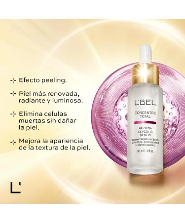 L'BEL - Concentr Total Glycolic Renew 10% Renewing Facial Serum Peeling effect with Glycolic Acid - Buy Online on GoSupps.com
