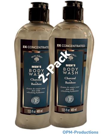 Bolero Men's Charcoal & Bamboo Body Wash - Energizing Cleanser for Men - Buy Online on GoSupps.com