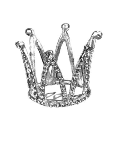 Minkissy Small Tiara Crown with Hair Comb Princess Tiara Comb Mini Birthday Crown Flower Girl Headpiece for Bridal Wedding Prom Birthday Party