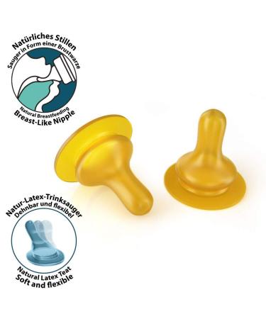 Lelekka Natural Latex Round Teat Size M - Pack of 4 | Medium Suction for Milk & Baby Food | International Shipping - Buy Online on GoSupps.com