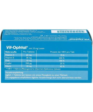 Dr. Winzer VIT OPHTAL - 10 mg Lutein Tablets for Eye Health | Buy Internationally - Buy Online on GoSupps.com
