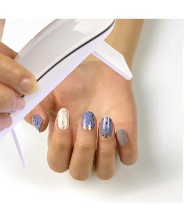 20PCS Semi Cured Gel Nail Strips | Full Cover Waterproof Nail Wrap Stickers | UV/LED Lamp Required | Colorful Bling Design - Buy Online on GoSupps.com
