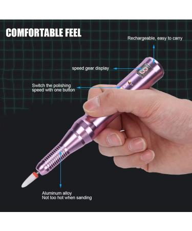 Small and Light Nail Drill Pen Nail Drill for Women for Men for Home for Beauty Salon (Roseate) - Buy Online on GoSupps.com