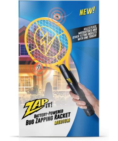 Zap it! Bug Zapper - Battery-Operated Mosquito & Fly Killer Racket with 3500 Volts & LED Light - Includes 2 AA Batteries - Best for Indoor & Outdoor Use - Buy Online on GoSupps.com
