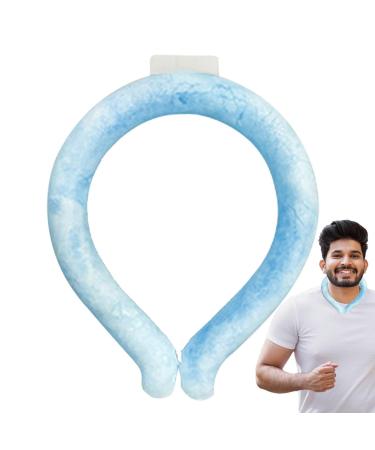 Cooling Wraps for Neck | Reusable Ice Gel Collar Tube for Heat Reduction - Wearable Tube Heat Reduction Body Cooling for Hot Outdoor School Gym Offices Sea Salt Blue Below 28 Degrees