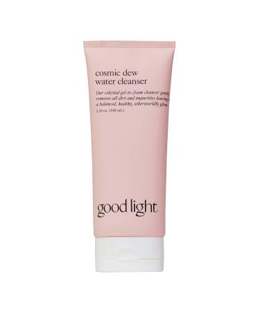 Good Light Cosmic Dew Water Cleanser. Celestial Gel-to-Foam Multi-Purpose Cleanser to Remove Impurities and Hydrate. Made with Glycerin and Hyaluronic Acid. Sensitive Skin Safe (3.38 fl oz)