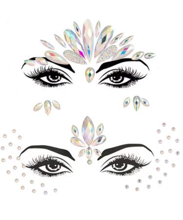 Mermaid Face Gems Jewels Stickers - Euphoria Makeup Stick-on Rhinestones for Women - Rave Party & Festival Glitters - Buy Online on GoSupps.com