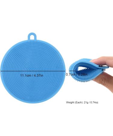 6PCS Round Silicone Sponges Halalili Silicone Scrubber for Dishes Food-Grade Multipurpose Silicone Sponge for Kitchen Washing Dishes Pot Veggies Fruit Shower Rub for Pet - Buy Online on GoSupps.com