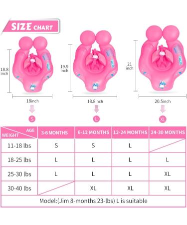 LAYCOL Baby Pool Float with UPF50+ Sun Protection Canopy - Pink Large | Inflatable Toddler Float for Ages 3-36 Months - Buy Online on GoSupps.com