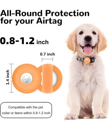 PKQtop Silicone Protective Cover for Apple AirTag - Anti-Lost Locator Case for Dog Collars & School Bags in Luminous Orange - Buy Online on GoSupps.com