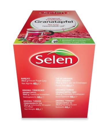Buy Selen Original Turkish Pomegranate Fruit Tea - 20 Tea Bags Authentic Flavor International Shipping - Buy Online on GoSupps.com