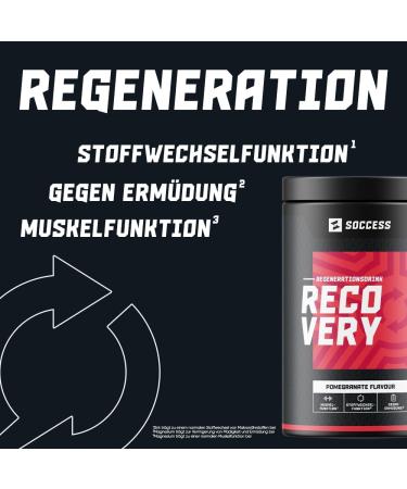 Recovery Regeneration Drink for Athletes | Post Workout Sports Drink with BCAA Glutamine Amino Acids Electrolytes & Minerals - 20 Portions - Pomegranate Flavor - Buy Online on GoSupps.com