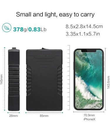 Talentcell Rechargeable 12V 6000mAh/5V 12000mAh Lithium Battery Pack for LED Strip & CCTV - Portable Power Bank in Black - Buy Online on GoSupps.com