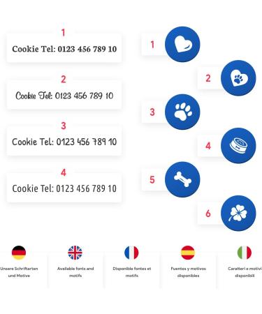 Custom Engraved Blue Dog Tag Bone - Large 38mm | ENGRAVO with 2 Key Rings - International Shipping Available - Buy Online on GoSupps.com