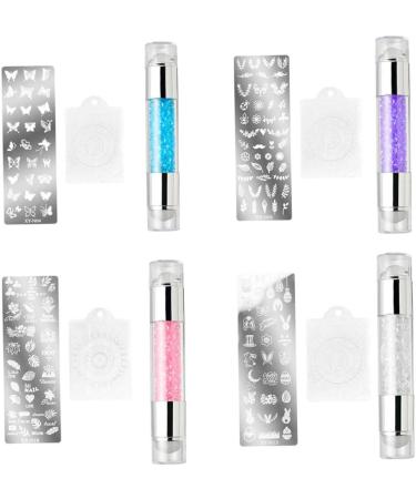 Nail Stamper Kit Nail Printing Tool Nail Polish Pattern Making Aids Nails Seal Mold Nail Stamp Plate Blue Nail Seal - Buy Online on GoSupps.com