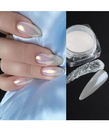 6 Colors Pearl Chrome Nail Powder Set | Aurora Mermaid Iridescent & Metallic Glitters for Gel Polish Nail Art Decorations - Buy Online on GoSupps.com