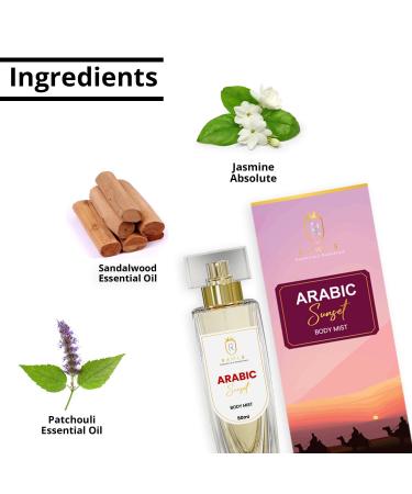 RAWL'S Adults Arabic Sunset Body Mist/Enriched With Jasmine Absolute Orange Ginger Vanilla Sandalwood/Paraben Suitable For All Skin Type - 50 Ml - Buy Online on GoSupps.com