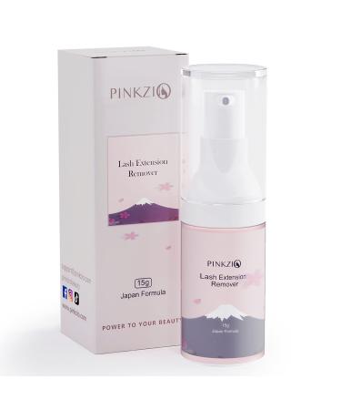 PINKZIO Eyelash Extension Gel Remover - Lash Extension Remover 15ml / Free Acetone/Quickly and Easily Removes Eyelash Extension Adhesive/Fast Dissolution Time Rose/15ml