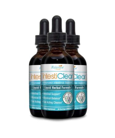 Rejuvica Health IntestiClear - Advanced Intestinal Cleanse Support for Humans - All-Herbal Liquid Formula for Fast Absorption - Bonus Liver Support - Wormwood Black Walnut Ginger and More 3