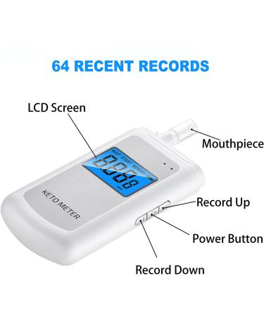 Ketone Breath Meter: Monitor Fat Metabolism & Keto Levels with 10 Mouthpieces - Buy Online on GoSupps.com