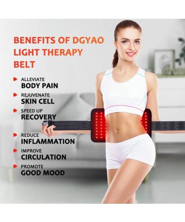 DGYAO Red & Near Infrared Light Therapy Belt with Pulse Mode - Pain Relief Light Therapy Device - Wearable Wrap for Back, Joint, Muscle Pain - Timer & Max 51 S22 Pad - Buy Online on GoSupps.com