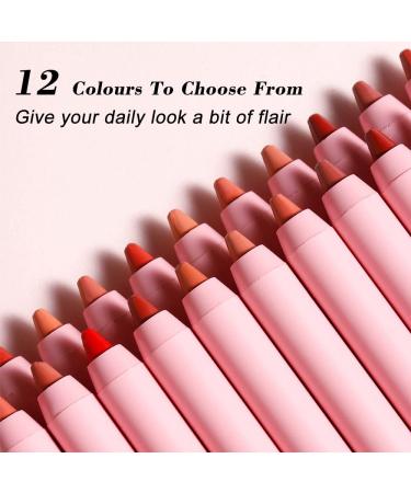 IYARKAI Matte Lip Liner Pencil Set - 12 Colors | Smudge-proof, Waterproof, Long Lasting | Ideal for Daily, Travel, Party, Work - Buy Online on GoSupps.com
