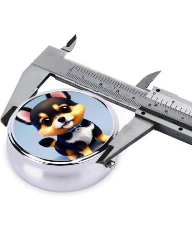 Card Love Fancy Puppy Round Pill Box Organizer 3 Compartment Travel Pill Box for Easy International Shipping - Buy Online on GoSupps.com