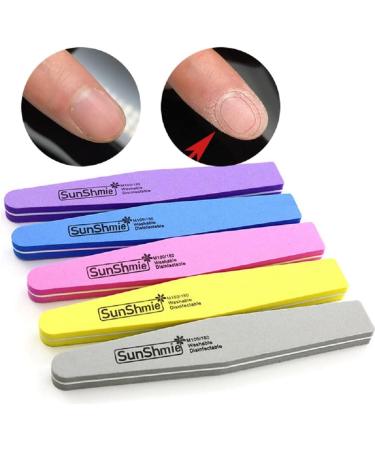 10pcs Mix Color Sunshine Nail File Sponge Diamond Nail Buffer File Washable 100/180 Nail Buffer for Nail Finger Polish Multicolor - Buy Online on GoSupps.com