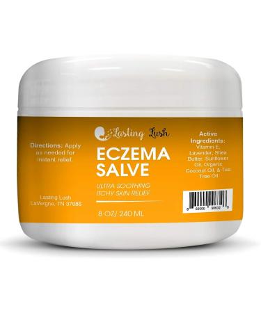 Eczema Relief Salve Psoriasis Rashes and Dermatitis. All Natural Ingredients - 8 oz.