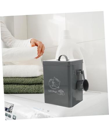 Amosfun 1 Set Simple Laundry Box Storage Box Flour Dispenser Enamelware Laundry Holder Grey Iron - Buy Online on GoSupps.com