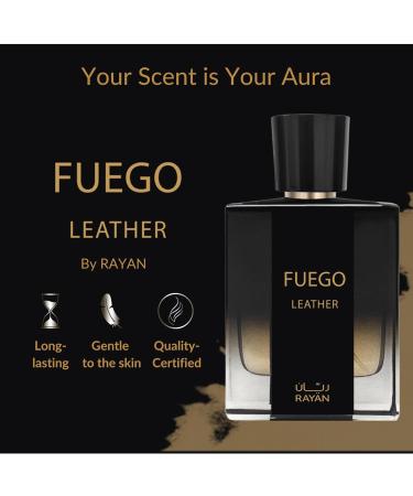 RAYAN Fuego Leather Perfume for Men Long Lasting Arabian Eau De Parfum 100mL (3.34 Fl oz) Men Perfume with Bergamot Lavender Vetiver Sandalwood Tonka & Amber - Ideal Gift for Valentine's Day - Buy Online on GoSupps.com