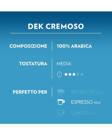 LAVAZZA - Cafe Espresso Dek Cremoso - 100% Arabica - 180 Capsules Compatibles Lavazza A Modo Mio  - Buy Online on GoSupps.com