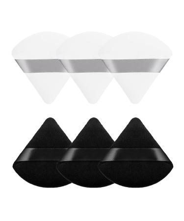 Sibba 6-Piece Sponge Makeup Set - Foundation, Concealer, and Setting Sponges for Face and Body - Velour Beauty Tools in Black/White - Buy Online on GoSupps.com