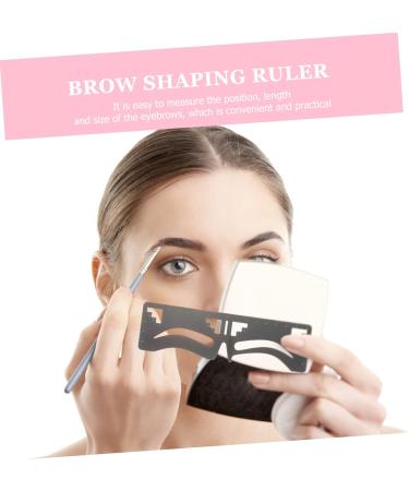 NOLITOY 6 pcs Women Tool Makeup Brow Steel Ruler Stencil Stencils Template Shaping for Eyebrow Supplies 17x4.8cmx3pcs Blackx3pcs - Buy Online on GoSupps.com