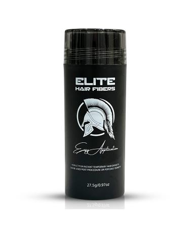 Elite Hair Fibers - ALL NATURAL - Instantly Increase Hair Density - For Men & Women - 27.5g (Dark Brown)