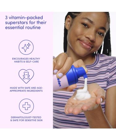 Evereden Kids Multi-Vitamin Hydrating Face Mist Face Wash & Kids Face Cream Set: Clean Vegan and Multivitamin-Rich Kids Skin Care Set for 6 & up - Moisturize Nourish Protect & Refresh - Buy Online on GoSupps.com