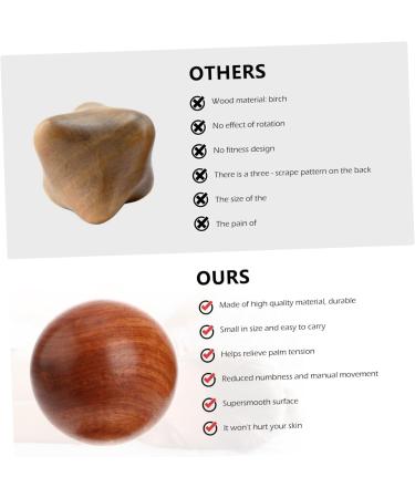 Homsfou Wooden Hand Massage Roller & Baoding Stress Balls - Premium Fitness Massage Accessories for Relaxation & Exercise - Buy Online on GoSupps.com