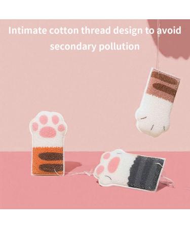 Body Exfoliating Sponge Elastic Cute Bathing Clean Scrub Brush with 4 Cat Paws body exfoliating brush - Buy Online on GoSupps.com