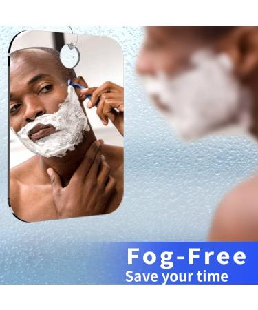 2 Pack Small (6x4) Fogless Shower Mirror for Shaving - Anti Fog, Unbreakable Acrylic, Travel-Friendly - Buy Online on GoSupps.com