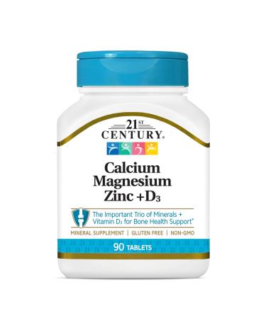 21st Century Cal Mag Zinc +D Vitamin - 90 Tablets