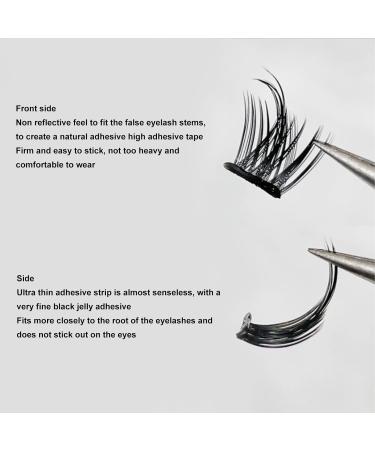 Eyelashes Adhesive Strips - Self Sticking Lashes Glue Skin Friendly Quick Stick 8 Sheets for Makeup Supplies (Black) - International Shipping Available - Buy Online on GoSupps.com