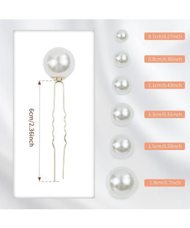 54-Piece Wedding Gold U-Shaped Pearl Hair Pins - Bridal Bobby Hairpins for Prom & Formal Parties - Buy Online on GoSupps.com