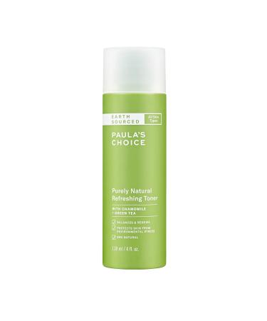 Paula's Choice Earth SOURCED Natural Refreshing Toner Almond Oil Chamomile & Green Tea 98% Natural & Fragrance Free 4 Ounce