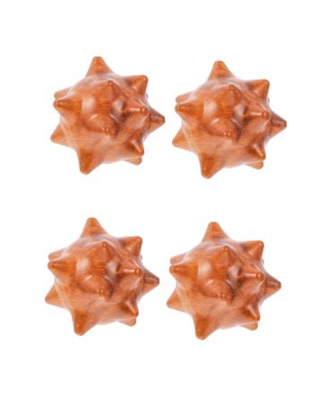 Lurrose hand tools 4 pieces massage pearls Fitness ball massage device Hand Ganzbody massager wood massage scooter ball for muscle knot balls trigger point massage plastic roll 5x5cmx2PCs such as shown