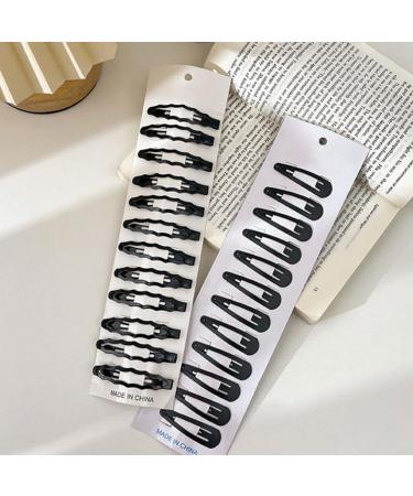 10/12PCS Black Snap Hair Clips Barrettes for Women Simple Sweet Headdress D3I0 Waterdrop Kid Accessorie Barrette Clips Hair - Buy Online on GoSupps.com
