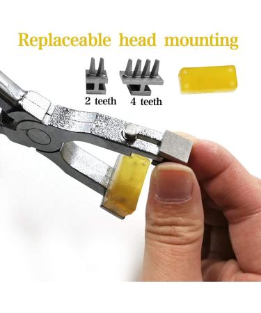 4mm Stitching Hole Punch Set for Leather DIY Projects - Includes Hand Pliers, Needle Case, and Waxed Thread - Ideal for Belts, Straps, Shoes, and More - Black - Buy Online on GoSupps.com