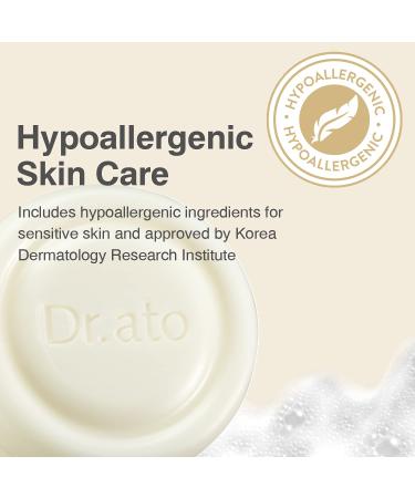 DR.ATO Real Soft Baby Bath Soap 100g 3 Pack - Gentle Tear-Free Cleansing with Shea Butter and Glycerin, Mild & Hypoallergenic Bar for Infants and Toddlers - Buy Online on GoSupps.com