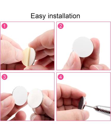 High-Quality Sanding Paper Discs with Metal Nail Drill Bit 25mm Foot File Sandpaper #80 #150 #240 Grits for Manicure & Pedicure Buy Internationally - Buy Online on GoSupps.com